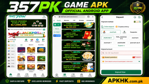 357PK Game APK home screen, promotions and deposit interface