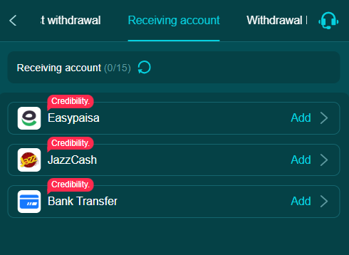 HH98 withdrawal payment options