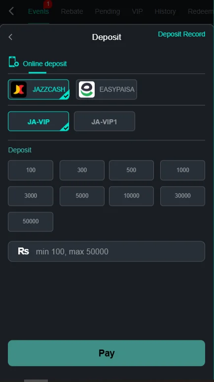 PK116 Game deposit, withdrawal options method