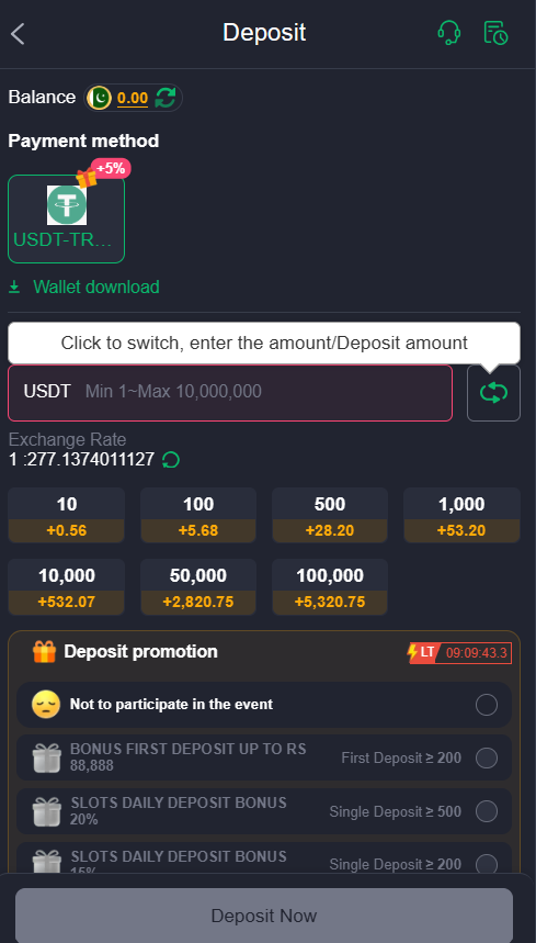 588PKR Game deposit screen and withdrawal 